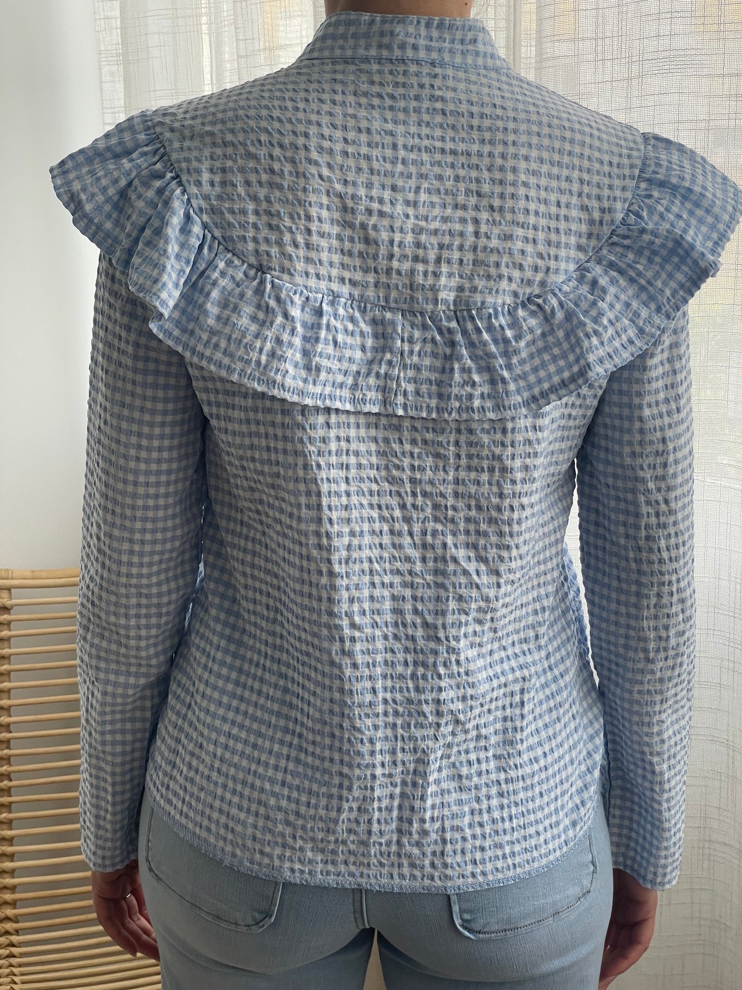 Camisa Vichy celeste